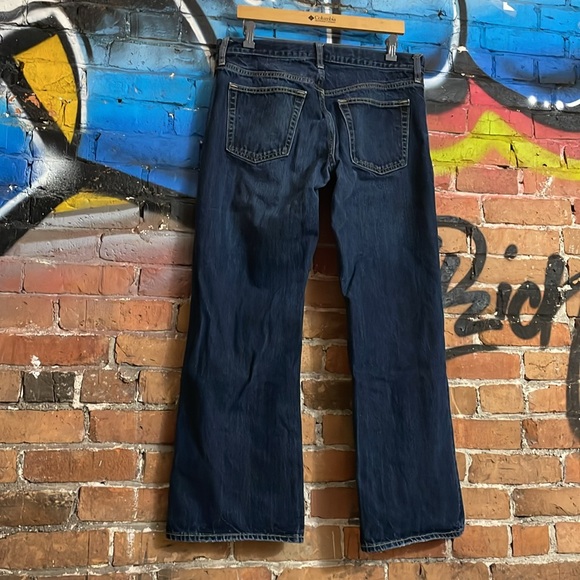 OLD NAVY-men’s dark wash cotton denim THE AUTHENTIC LOOSE fit straight leg jeans - Picture 8 of 10